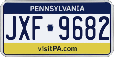 PA license plate JXF9682