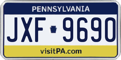 PA license plate JXF9690