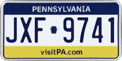 PA license plate JXF9741