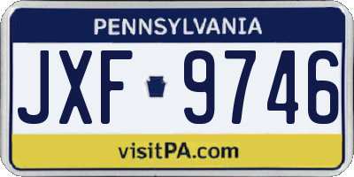 PA license plate JXF9746