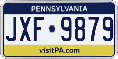 PA license plate JXF9879