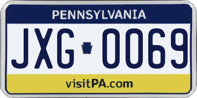PA license plate JXG0069