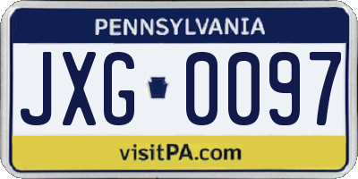 PA license plate JXG0097