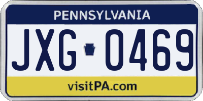 PA license plate JXG0469
