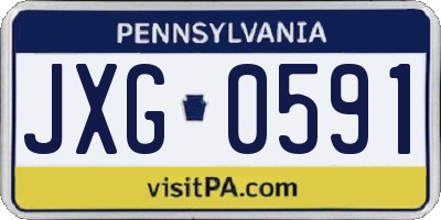 PA license plate JXG0591