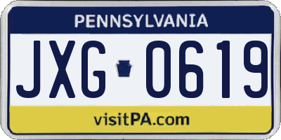 PA license plate JXG0619