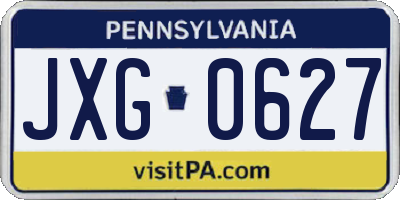PA license plate JXG0627
