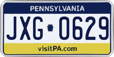 PA license plate JXG0629