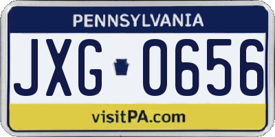 PA license plate JXG0656
