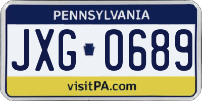 PA license plate JXG0689