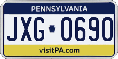 PA license plate JXG0690