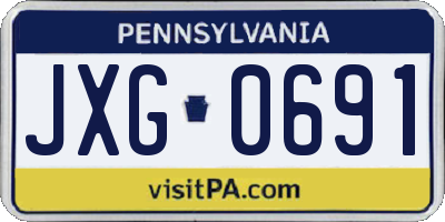 PA license plate JXG0691