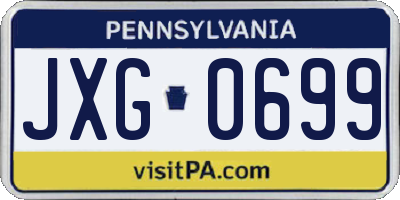 PA license plate JXG0699