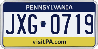 PA license plate JXG0719