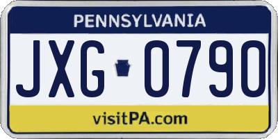 PA license plate JXG0790