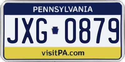 PA license plate JXG0879