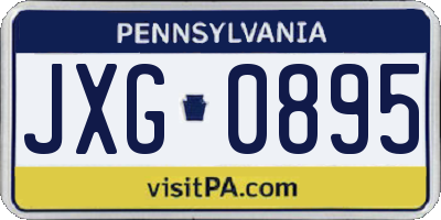 PA license plate JXG0895