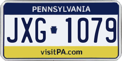 PA license plate JXG1079