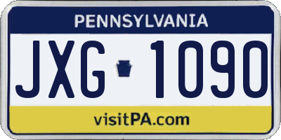 PA license plate JXG1090