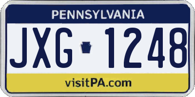 PA license plate JXG1248