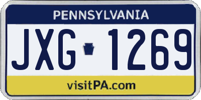 PA license plate JXG1269