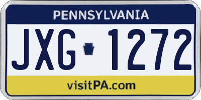 PA license plate JXG1272