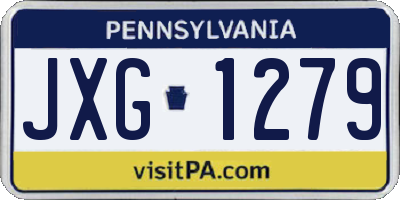 PA license plate JXG1279