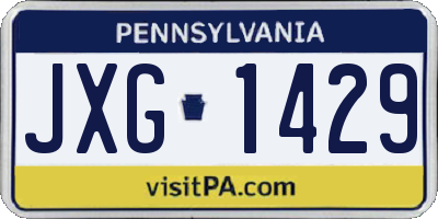 PA license plate JXG1429
