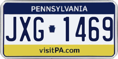 PA license plate JXG1469