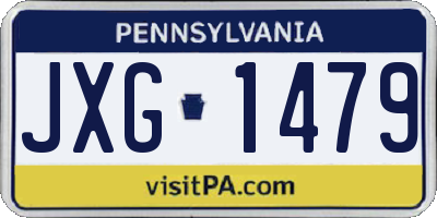 PA license plate JXG1479