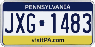 PA license plate JXG1483