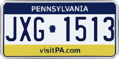 PA license plate JXG1513