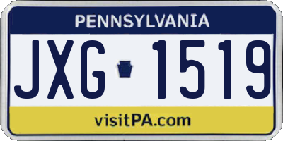 PA license plate JXG1519