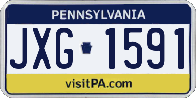 PA license plate JXG1591