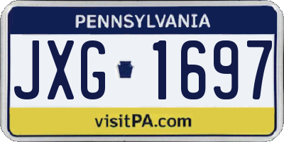 PA license plate JXG1697