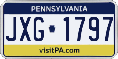 PA license plate JXG1797