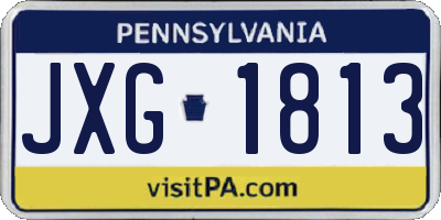 PA license plate JXG1813