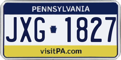 PA license plate JXG1827