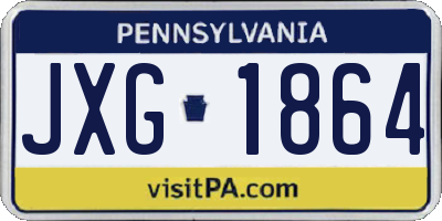 PA license plate JXG1864