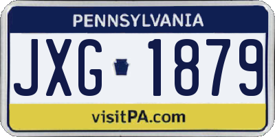 PA license plate JXG1879