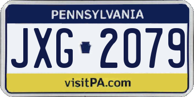 PA license plate JXG2079
