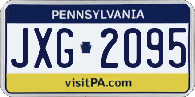 PA license plate JXG2095