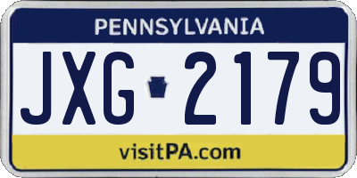 PA license plate JXG2179