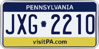 PA license plate JXG2210
