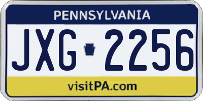 PA license plate JXG2256