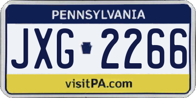 PA license plate JXG2266