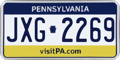 PA license plate JXG2269