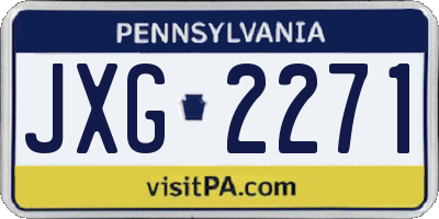 PA license plate JXG2271