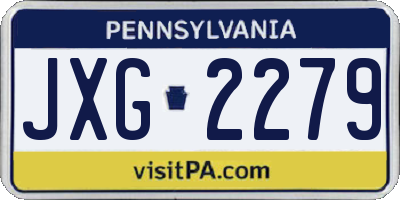 PA license plate JXG2279