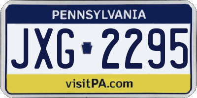 PA license plate JXG2295